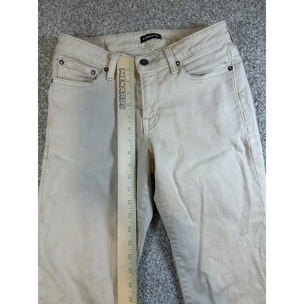 Express Jeans Mens 28x30 Slim Fit Hyper Stretch Beige Denim Casual